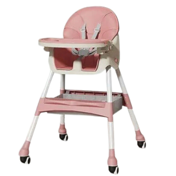 Silla Comedor multifuncional Rosa 2 en 1 + cojín y doble bandeja