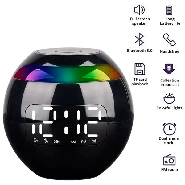 Reloj Despertador Bluetooth Radio FM Pantalla Led G90Q Con Sensor